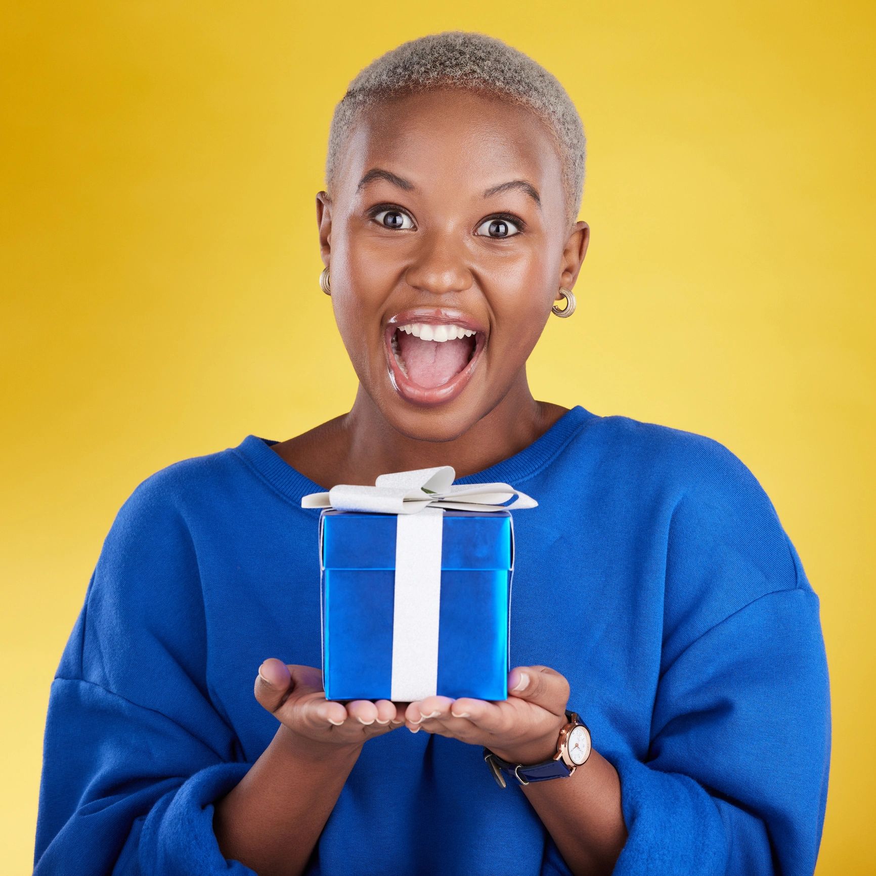 Happy customer portrait