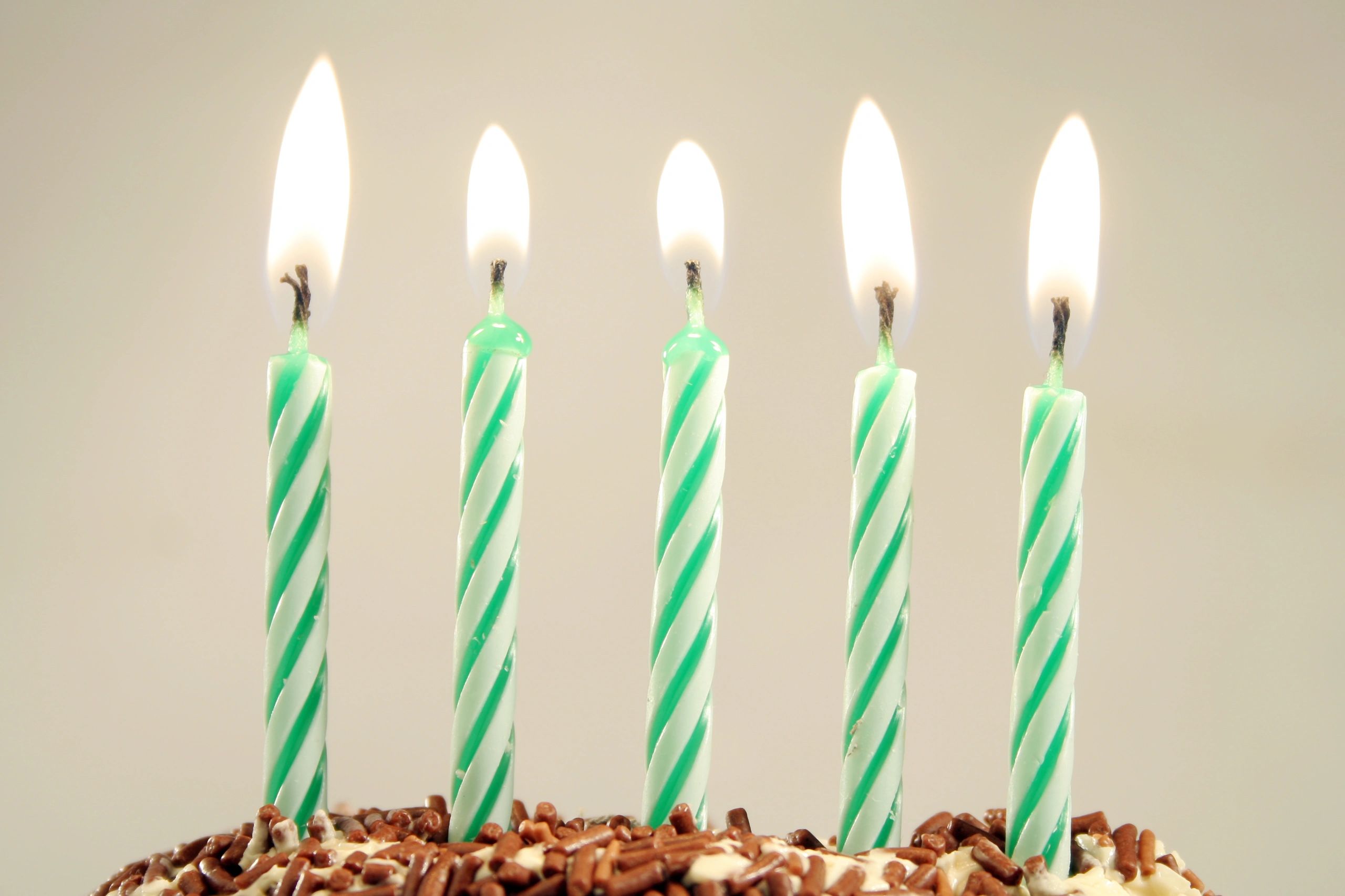 Birthday cake with a number candle